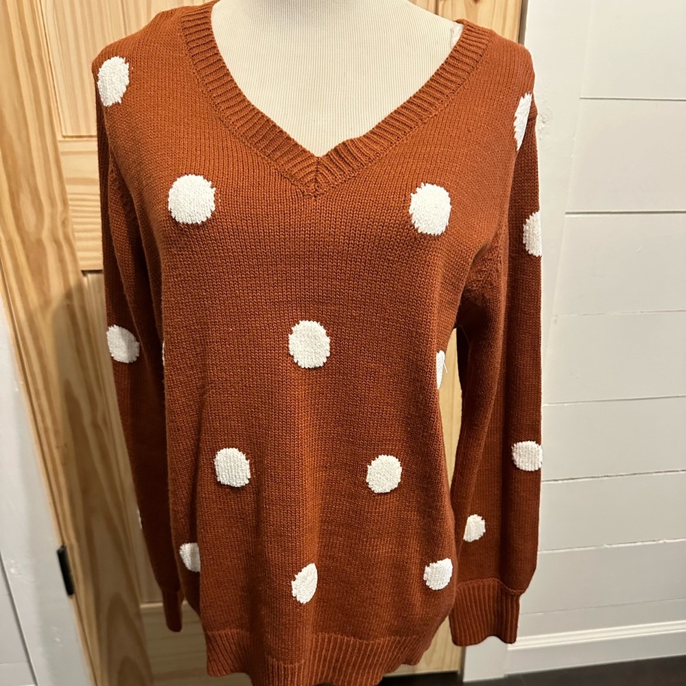 Polka dot sweater